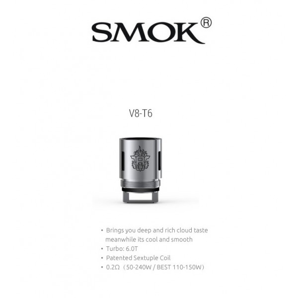 SMOK TFV8 V8-T6 COILS